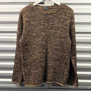 FENDI brown mix viscose blend "FATTO A MANO" handmade sweater